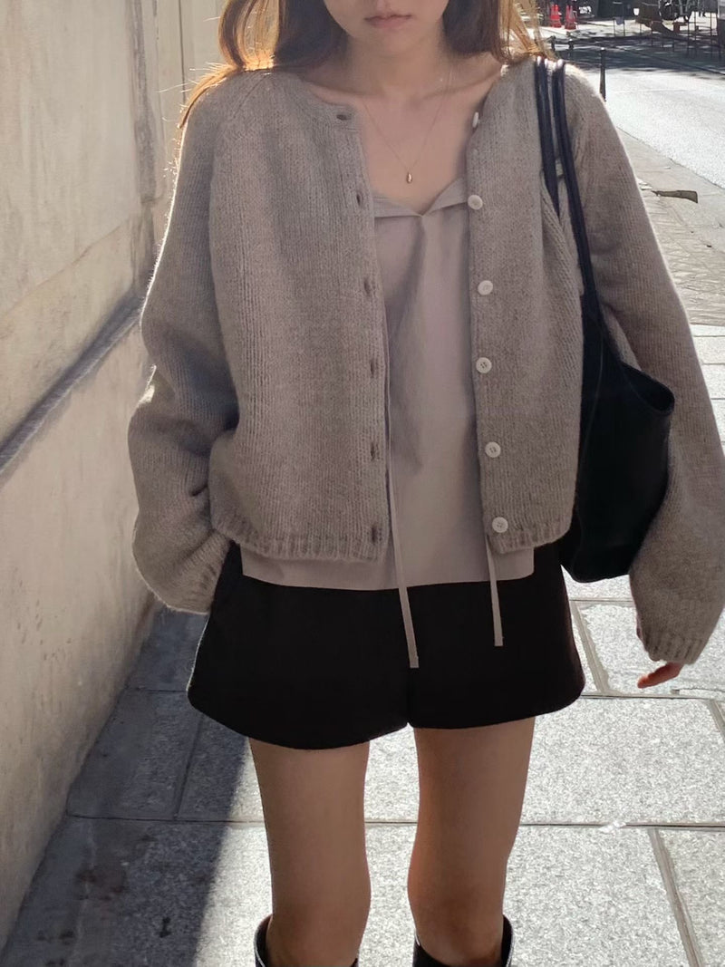 Rama wool round cardigan
