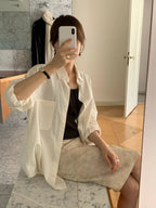 Layered raccoon sleeveless knit