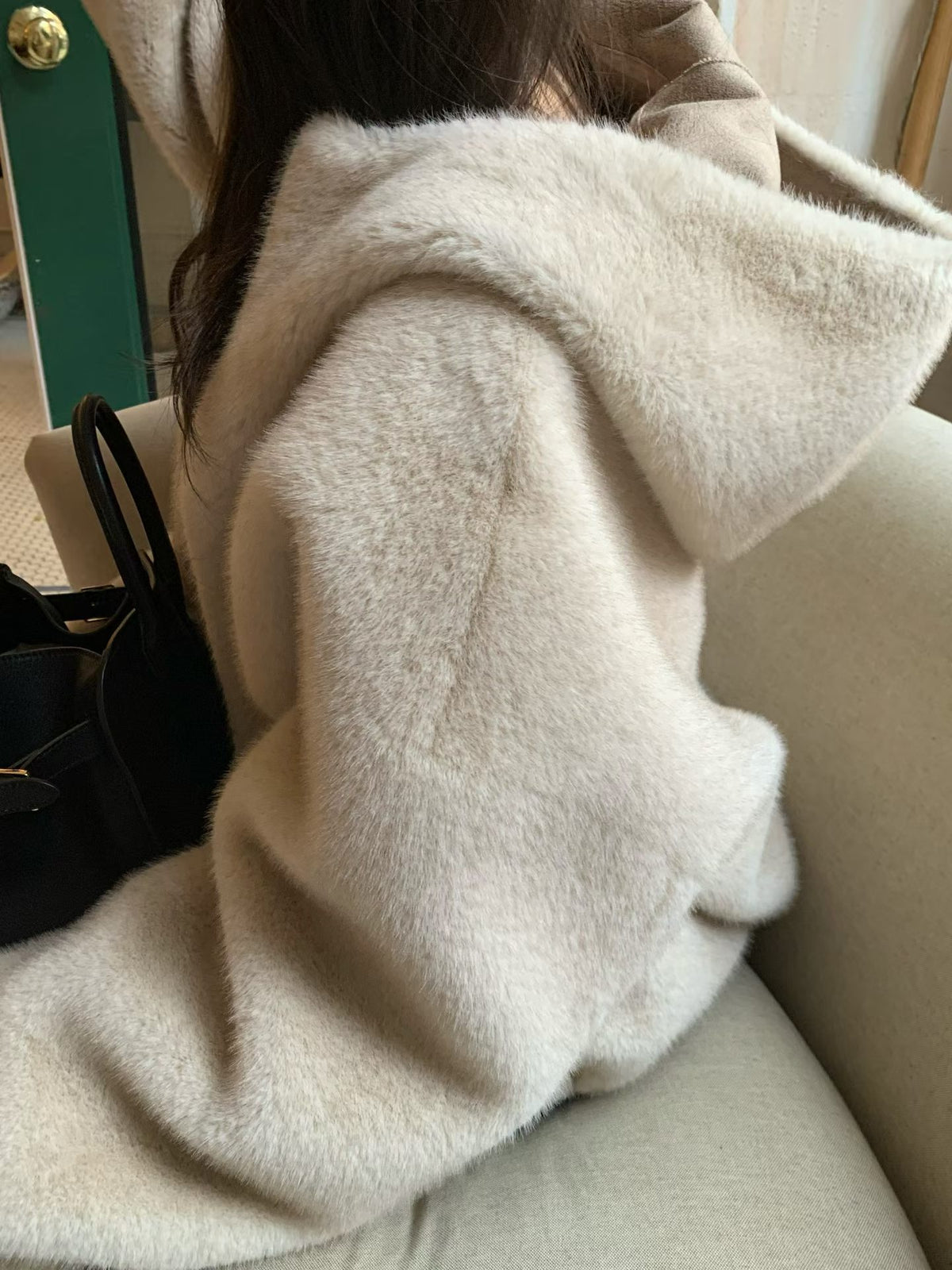 Minc hood fur zipup jacket