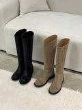 Bow round long boots