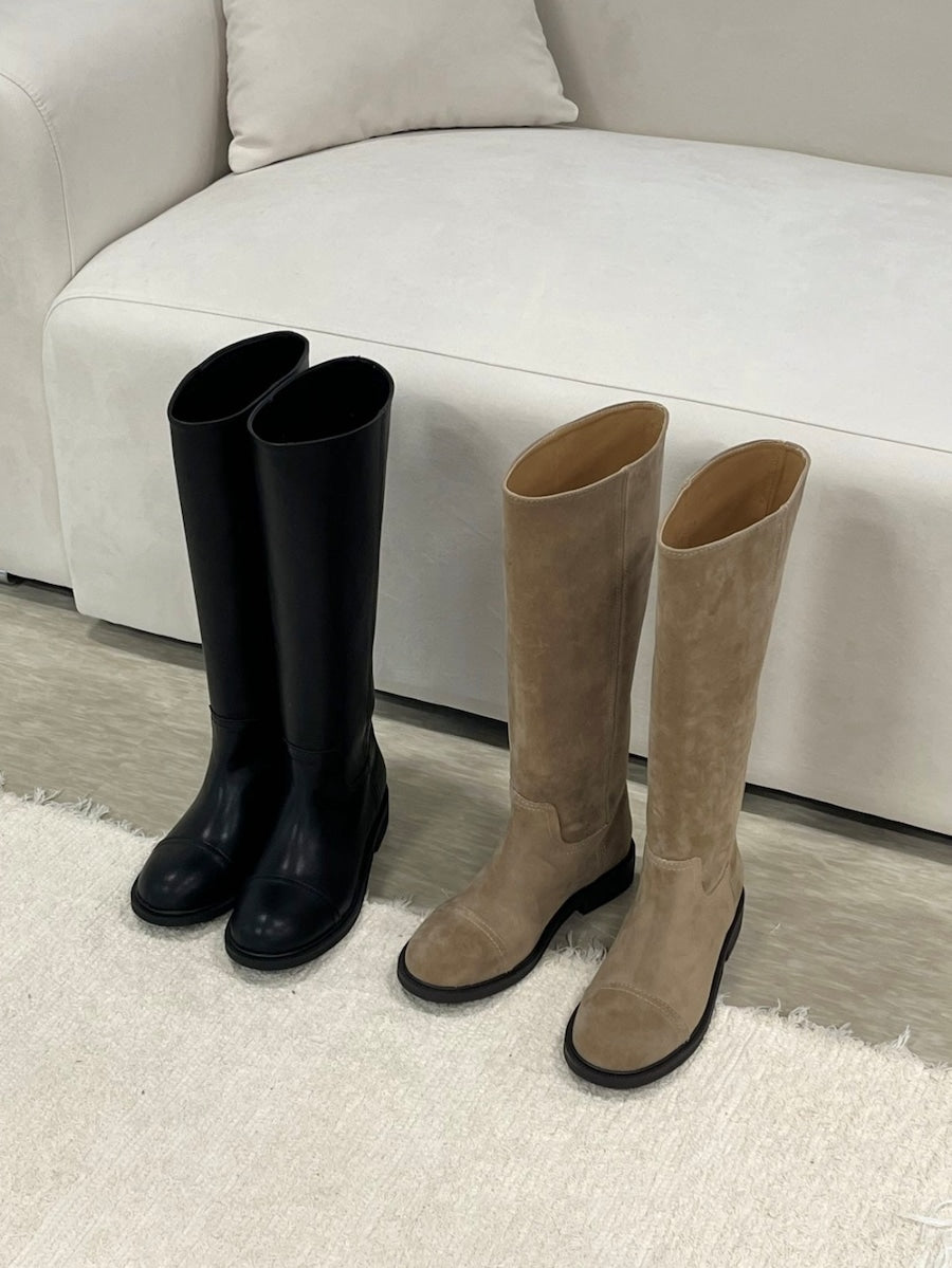 Bow round long boots