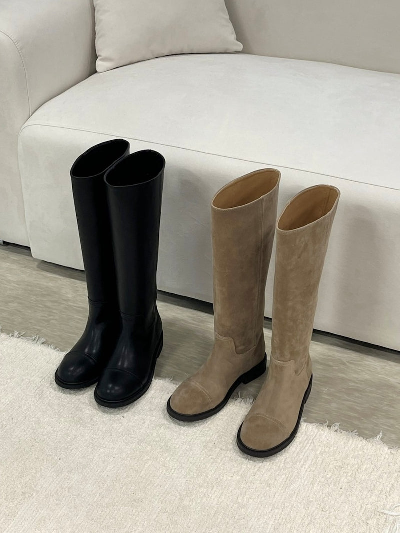 Bow round long boots