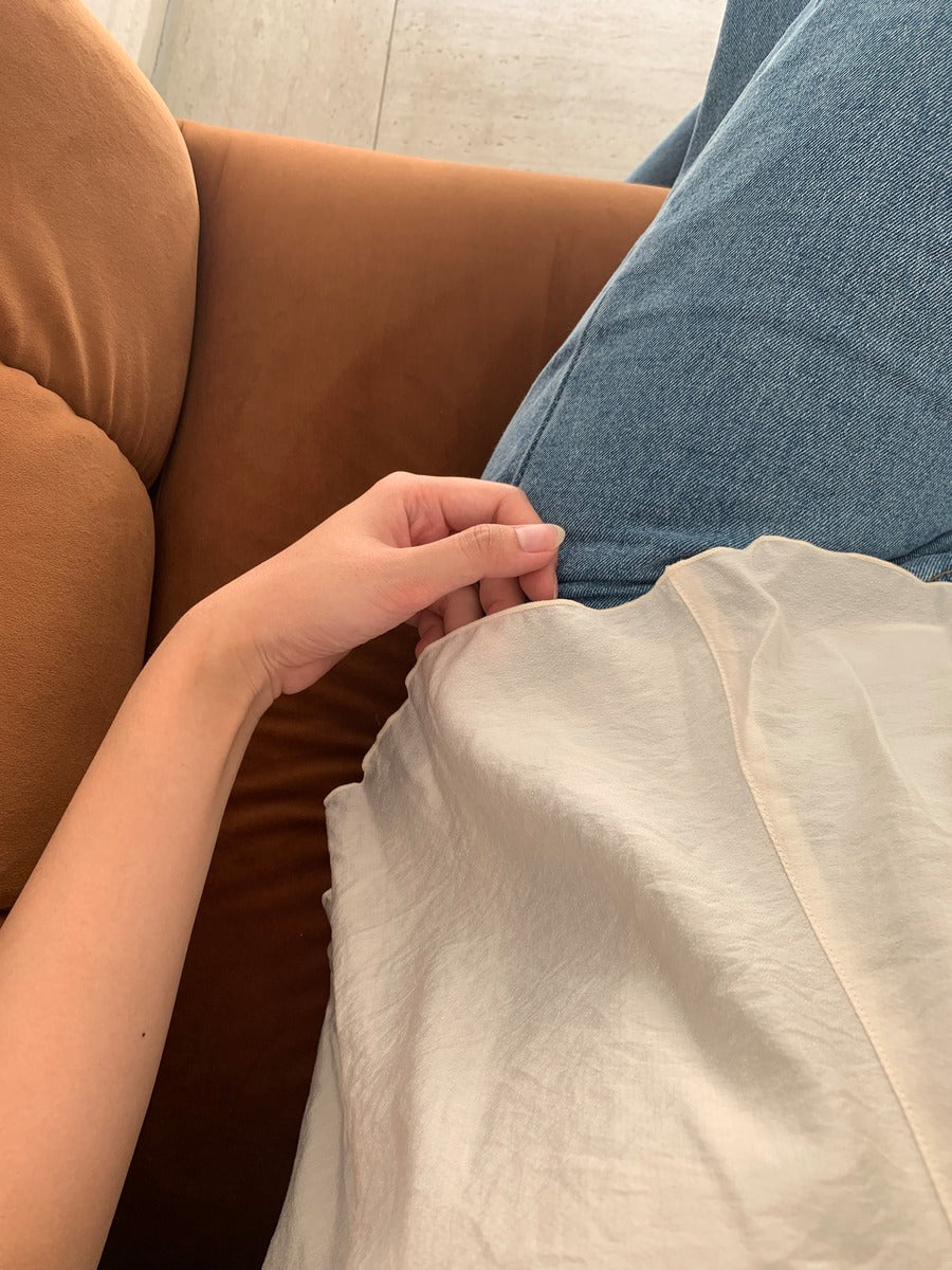[sale] Satin v sleeveless (cream)