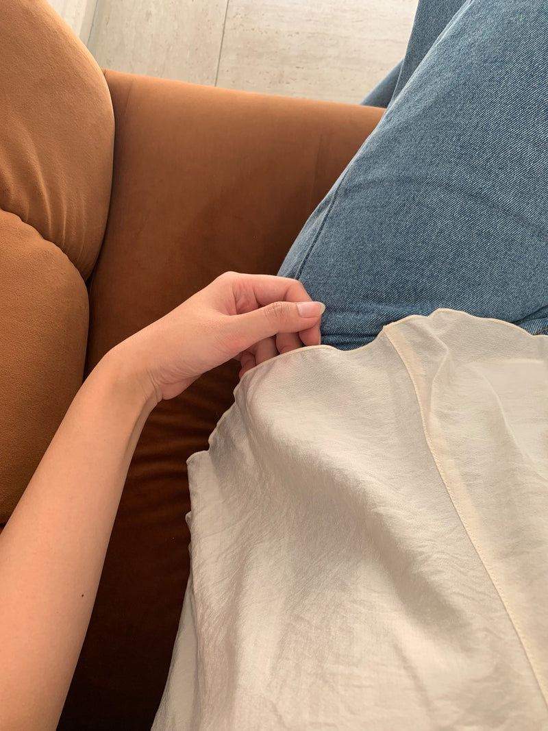 [sale] Satin v sleeveless (cream)