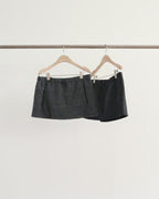 Wool boucle string skirt