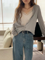 [Instock] Camisole lace blouse (ivory)