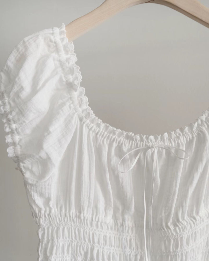 Ribbon smoke blouse