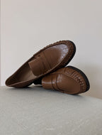 Glossy penny loafer