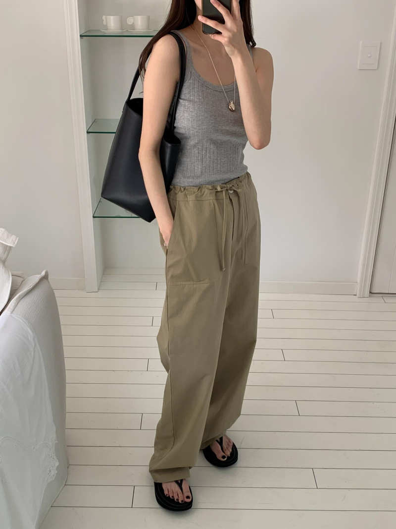 [sale] Pocket washing pants (khaki beige)