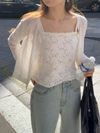 Wave lace blouse