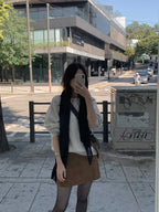 Soft leather mini skirt