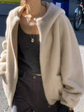 Minc hood fur zipup jacket