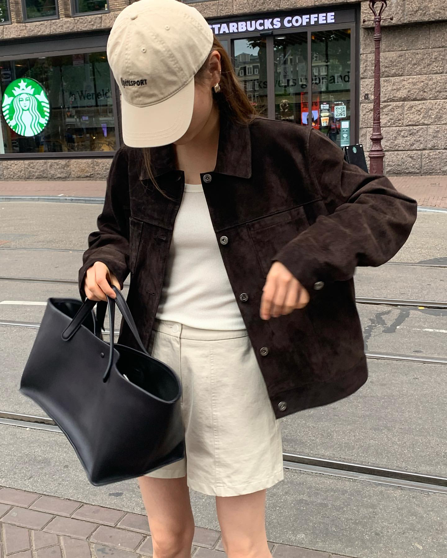 [sale] Studio leather jacket (brown)