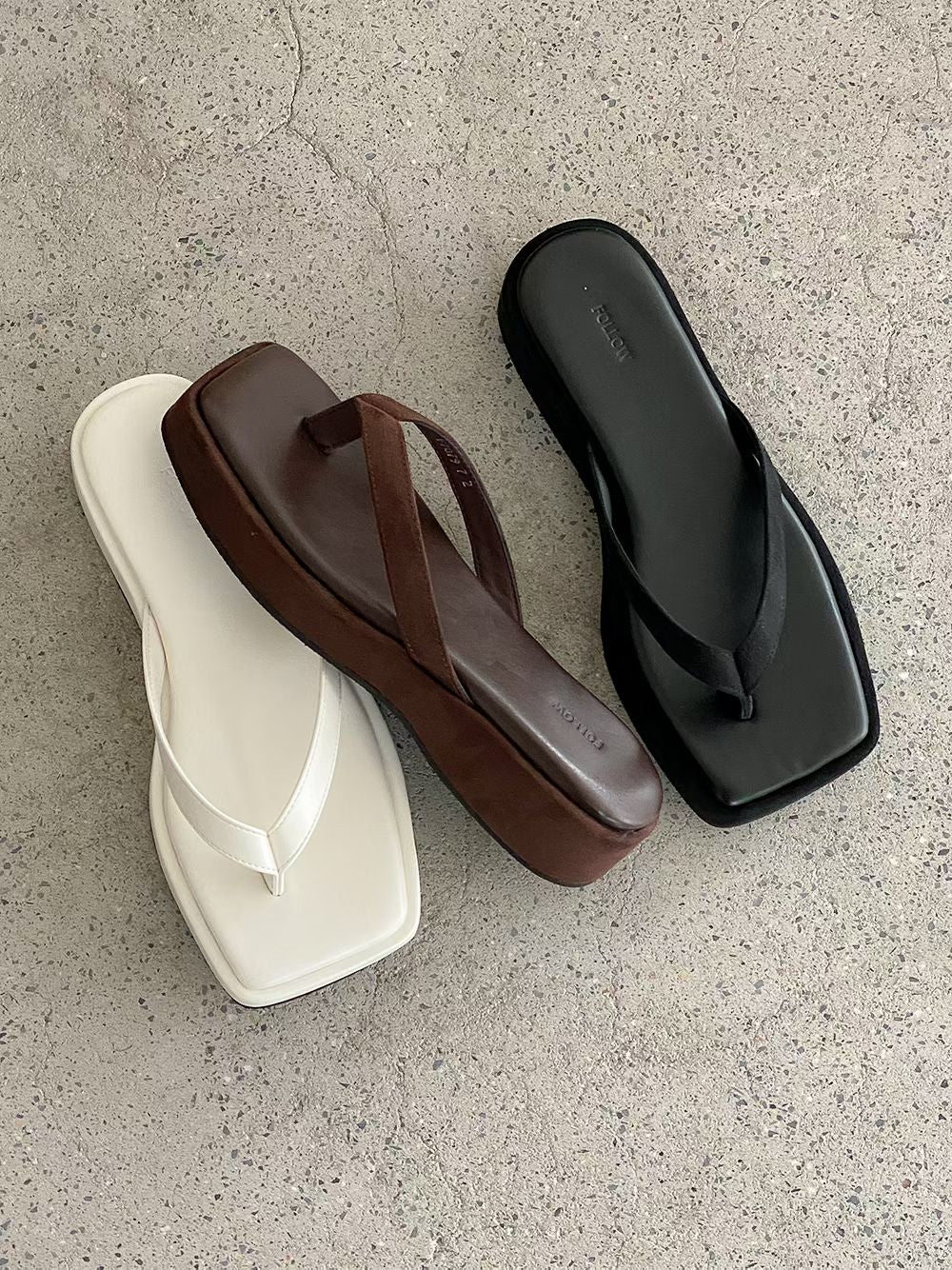 Mood square platform sandal