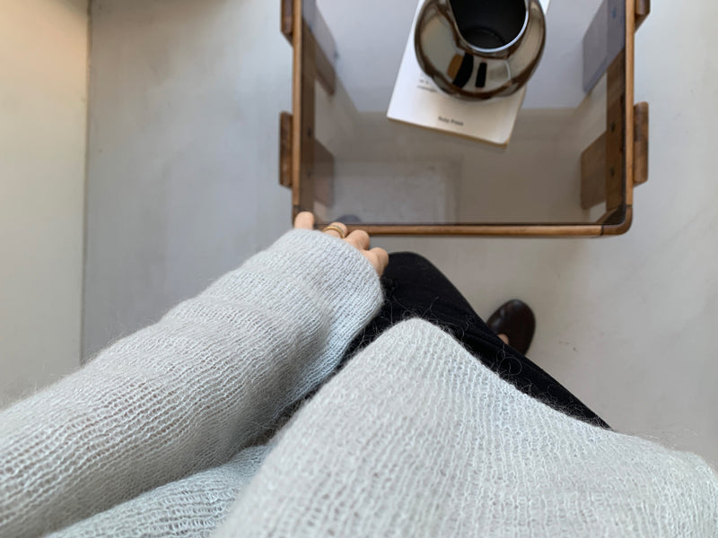 Row mohair hacch knit