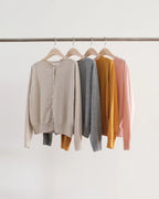 Round wholegarment cardigan