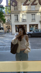 Grain mohair cardigan