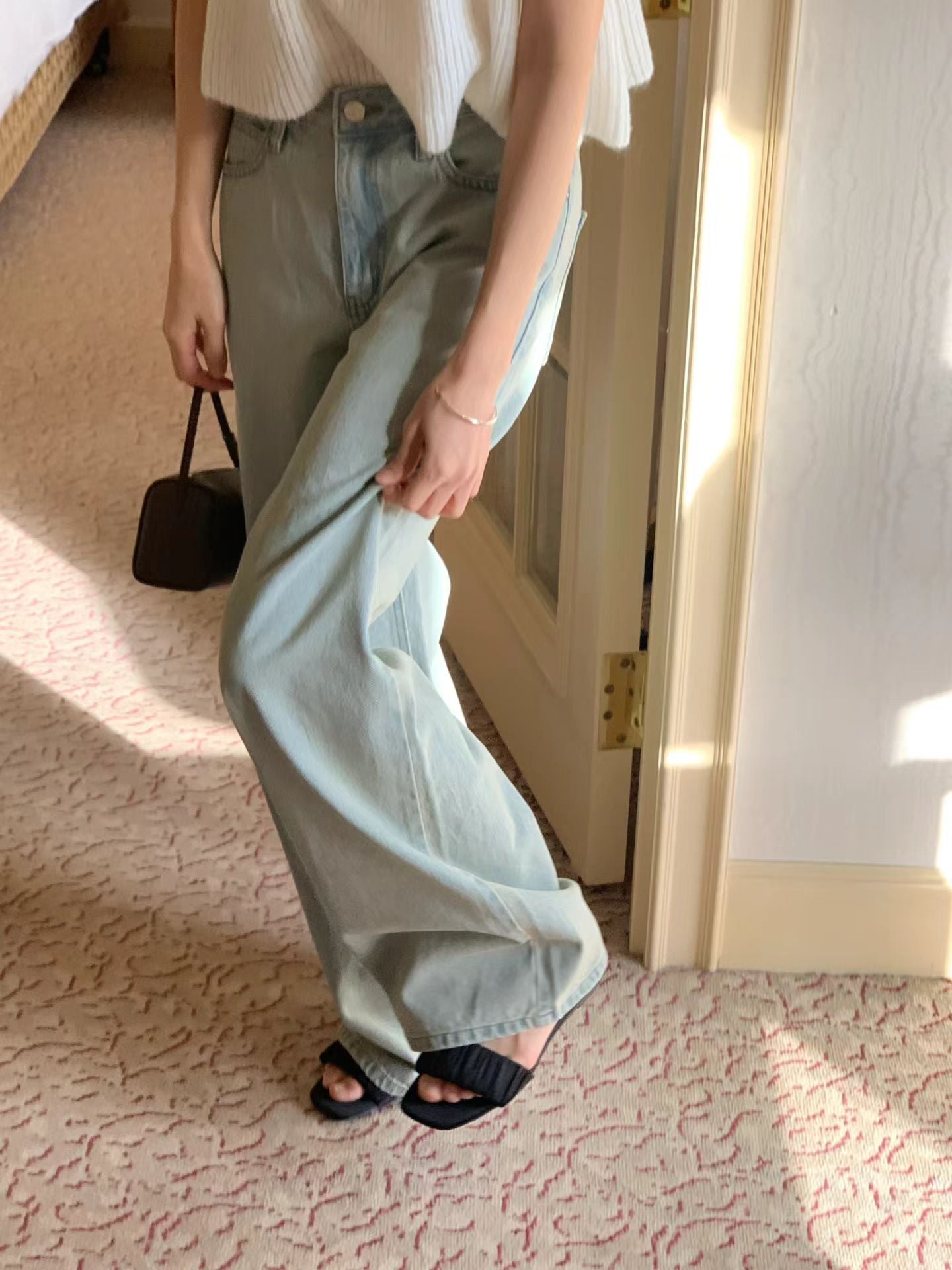 Lea satin shirring sandal