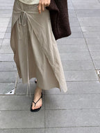 Slit wrap skirt