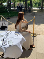 Crinkle maxi skirt