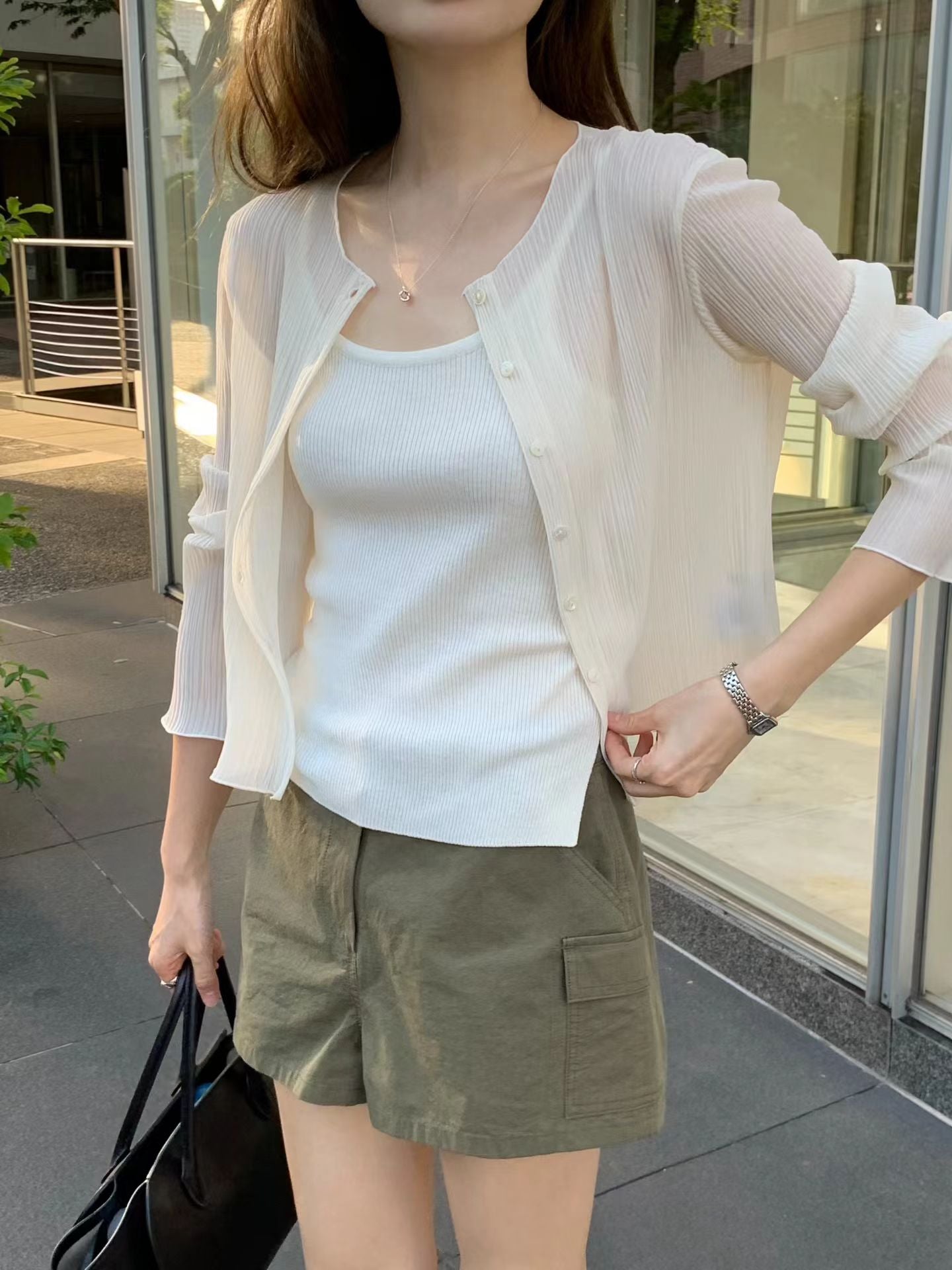 Loe pleats cardigan