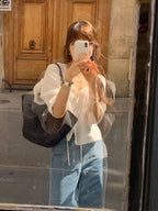 Row denim pants