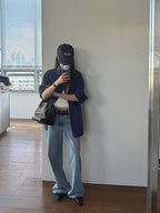 Autumn light denim pants