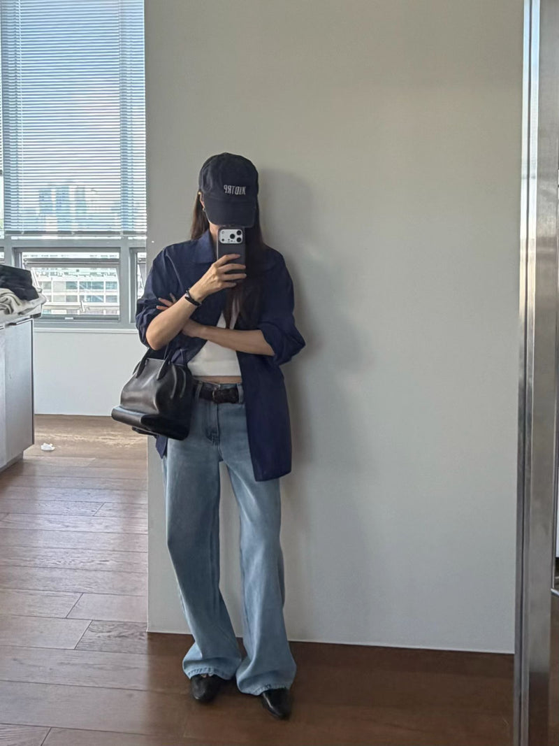 Autumn light denim pants