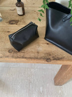 Leather bucket tote