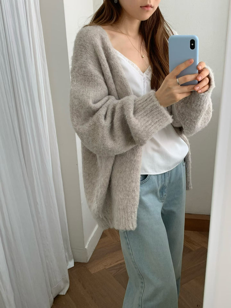 Log brush cardigan