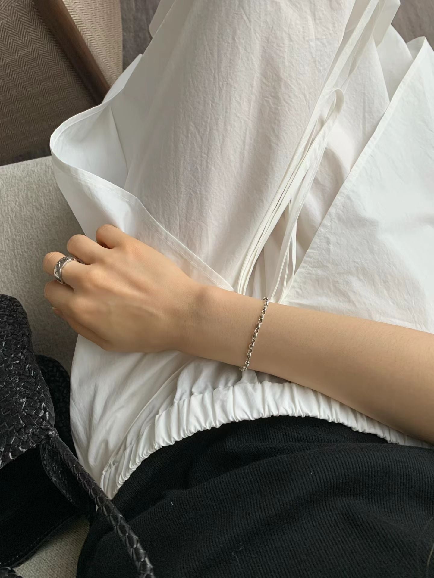 Slit wrap skirt