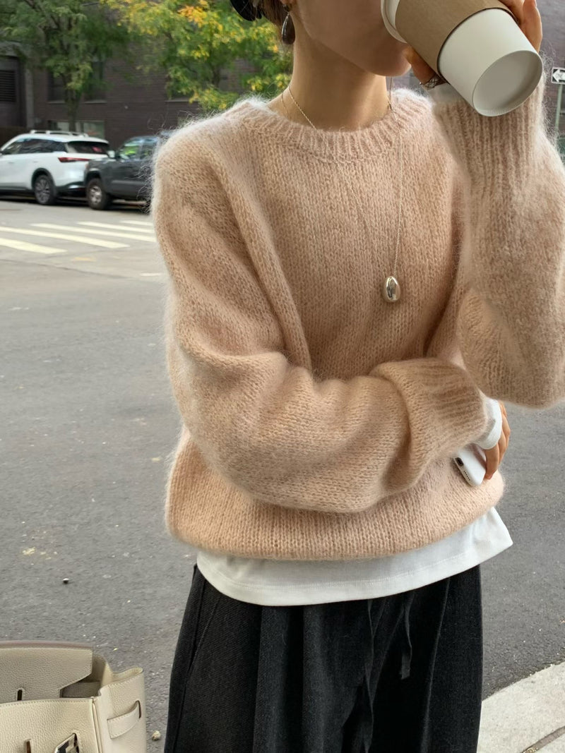Roan mohair round knit