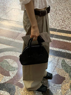 Aging double tuck pants