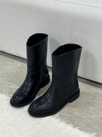 Bow round middle boots