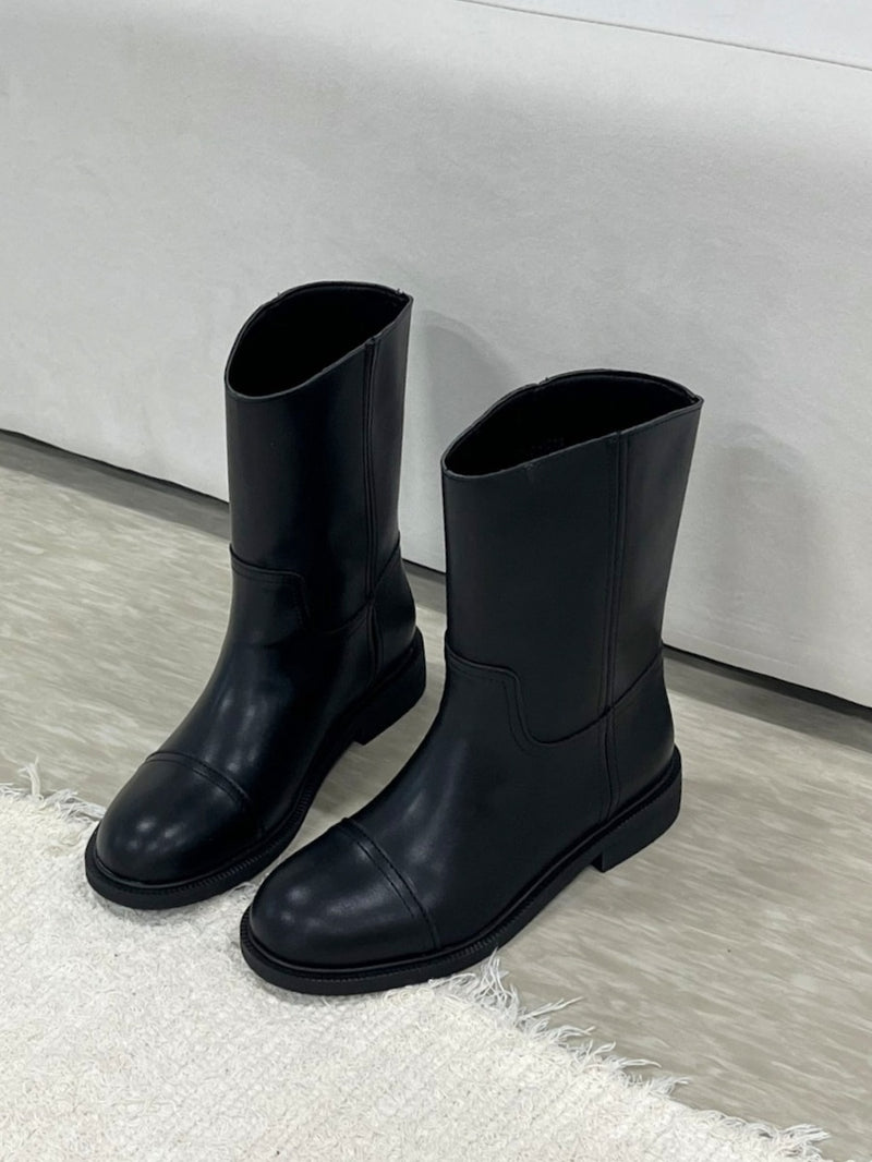 Bow round middle boots