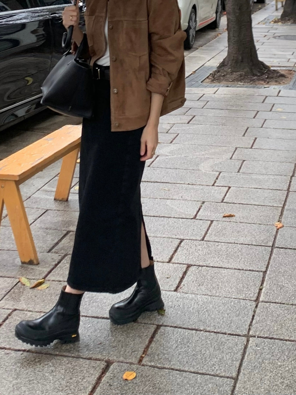 [sale] Studio leather jacket (camel)