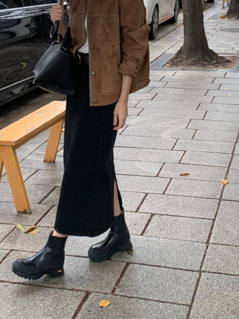 [sale] Studio leather jacket (camel)