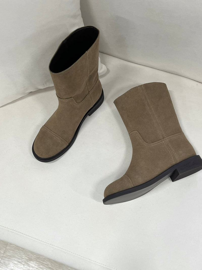 Bow round middle boots