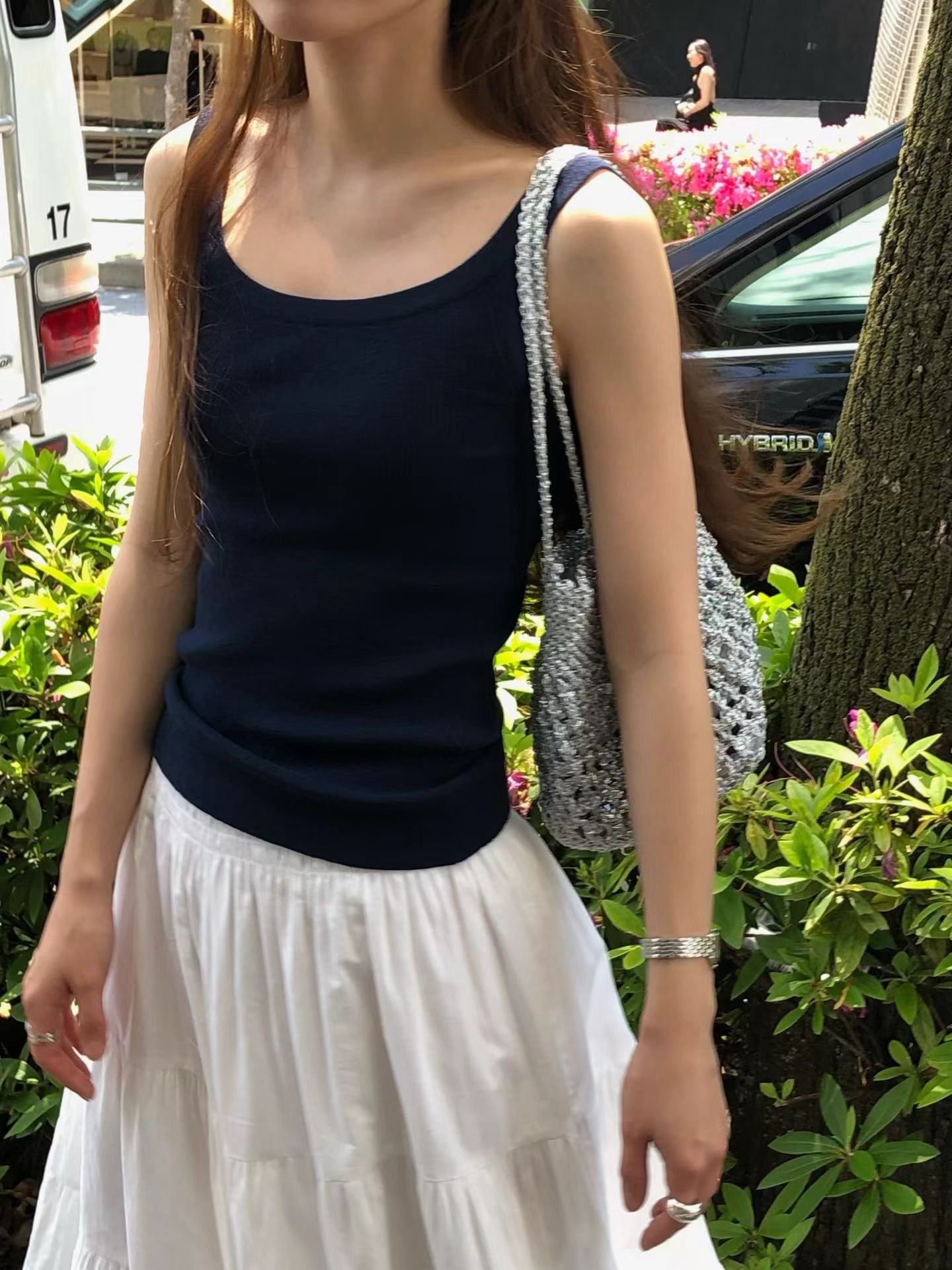 Organic linen sleeveless knit