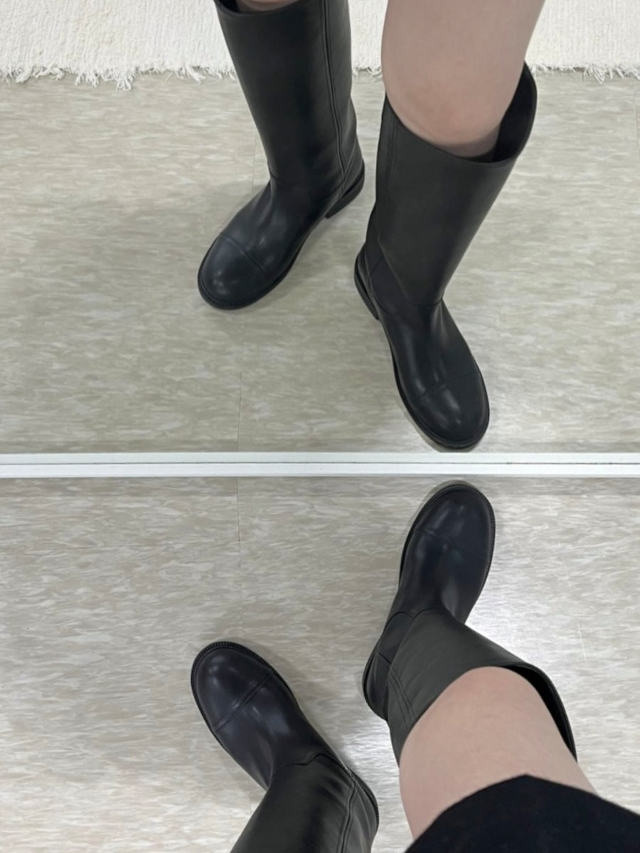 Bow round long boots