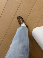 Glossy penny loafer