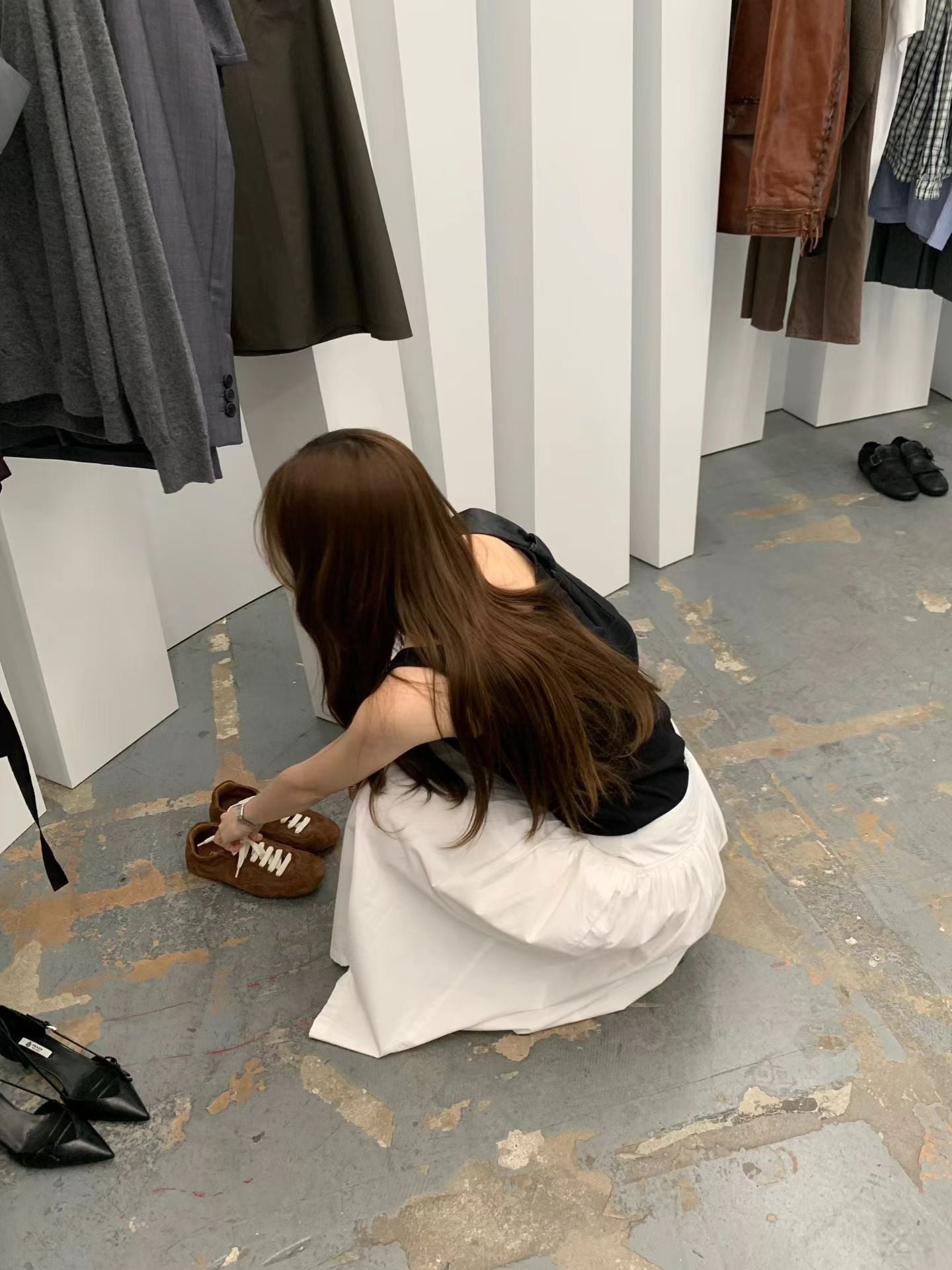 Ballet shirring skirt