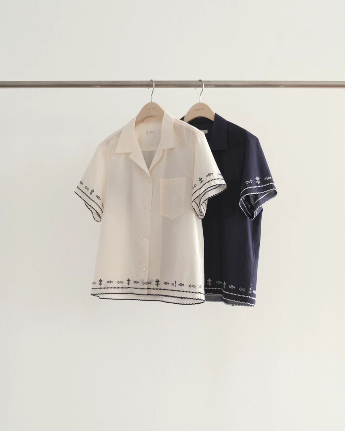 Embroidery border shirt