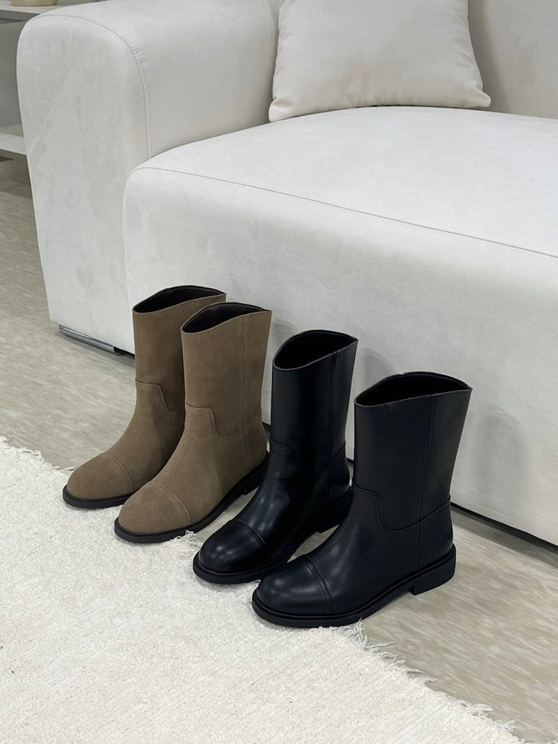 Bow round middle boots