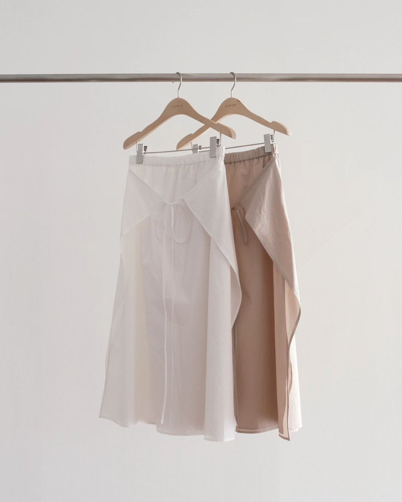 Slit wrap skirt