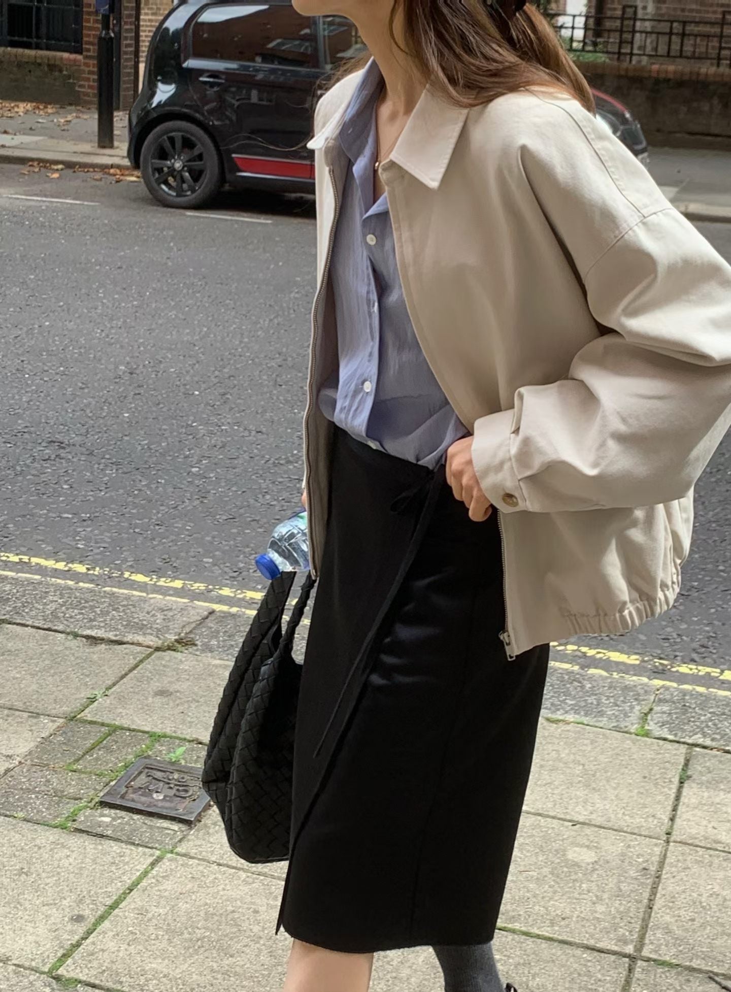 From silky shirt