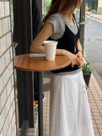 Slit wrap skirt