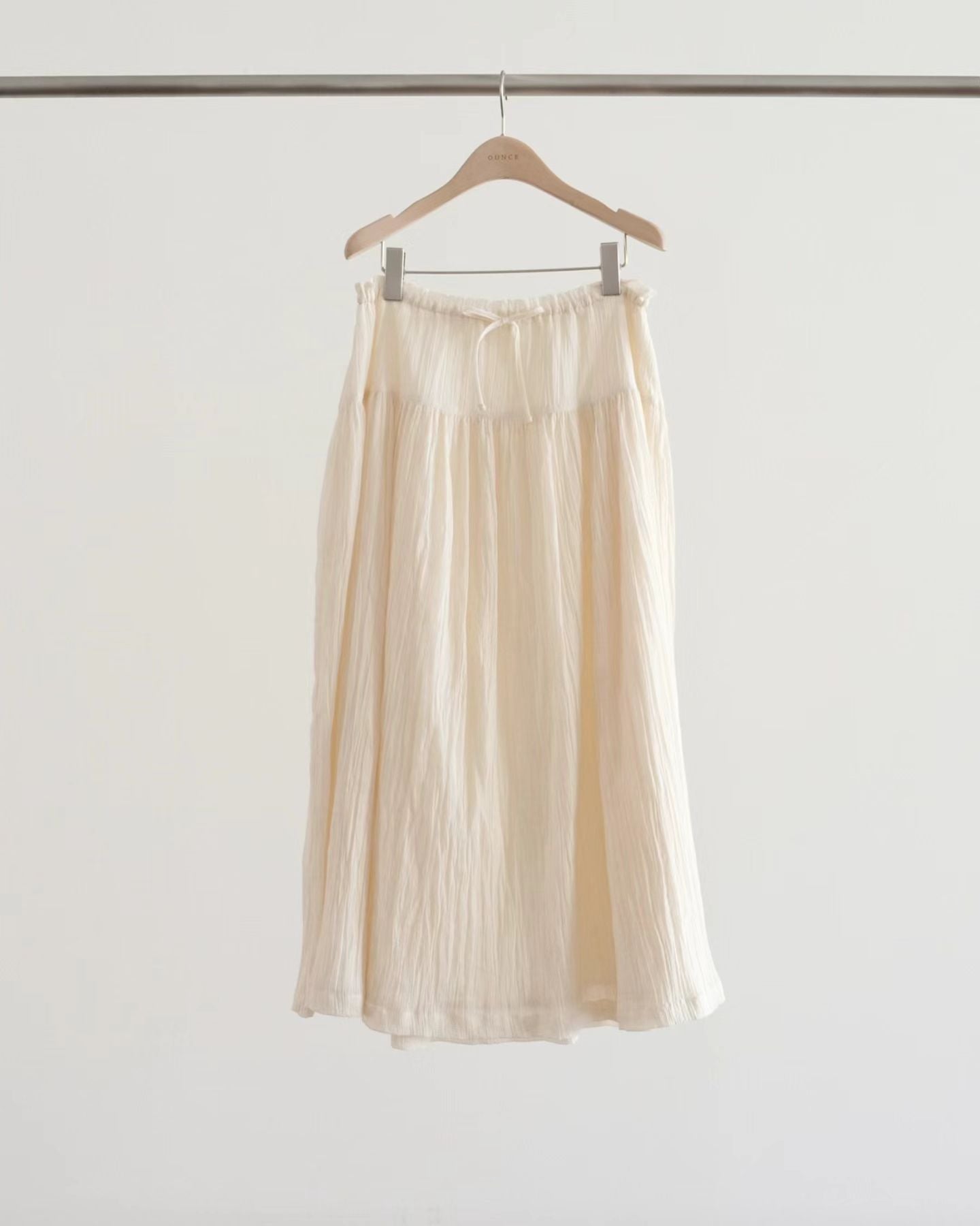 Crinkle maxi skirt