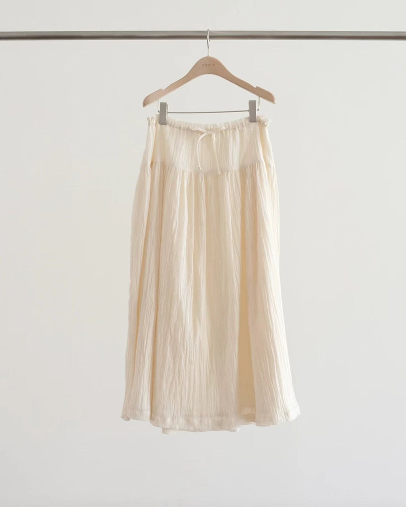 Crinkle maxi skirt