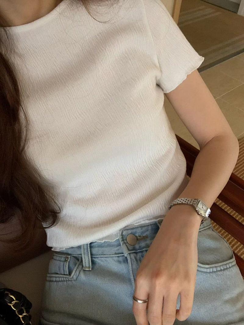 Wrinkle half tee